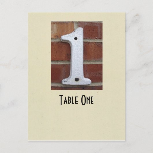 Nummer 1 tabel true iory briefkaart (Voorkant)