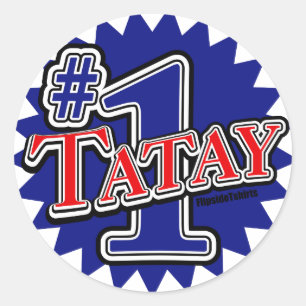 Nummer 1 Tatay Ronde Sticker
