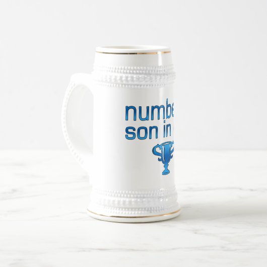 Nummer 1 Zoon in de wet Bierpul (Voorkant links)