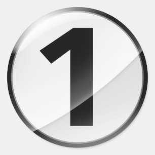 Nummer 1 Zwarte sticker