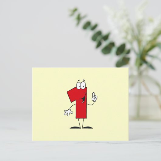 Nummer 1e Verjaardag T shirten en geschenken Briefkaart (Staand voorkant)