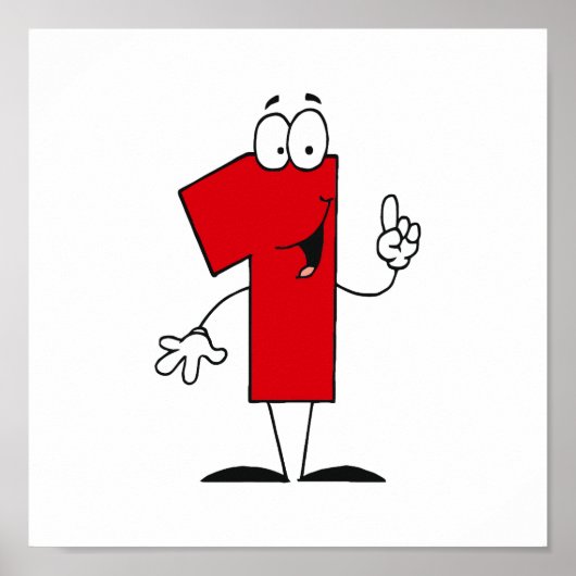 Nummer 1e Verjaardag T shirten en geschenken Poster (Voorkant)