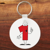 Nummer 1e Verjaardag T shirten en geschenken Sleutelhanger (Voorkant)