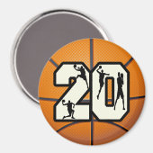 Nummer 20 Basketball Magneet (Voorkant / Achterkant)