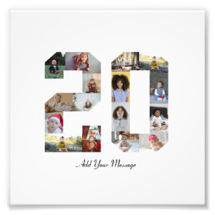 Nummer 20 Fotocollage Foto Afdruk