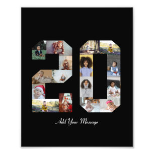 Nummer 20 Fotocollage Foto Afdruk