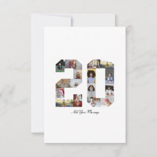 Nummer 20 Fotocollage Kaart