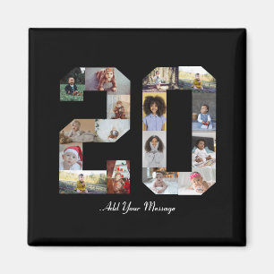 Nummer 20 Fotocollage Magneet