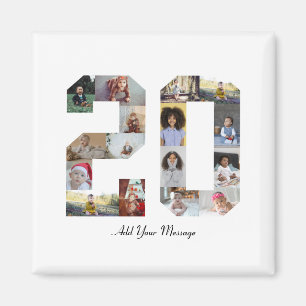 Nummer 20 Fotocollage Magneet