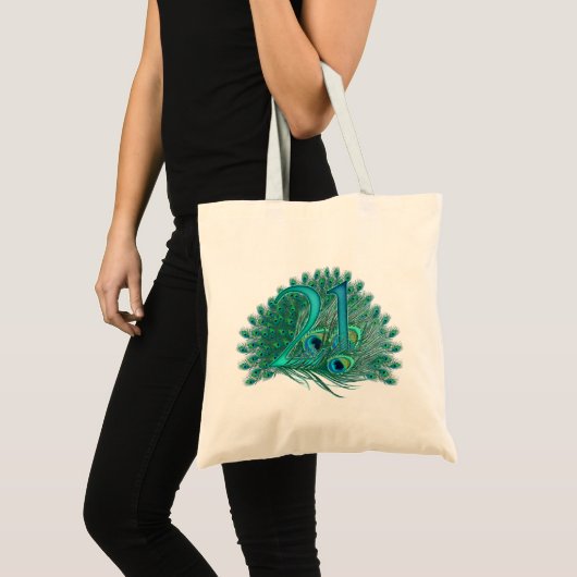 Nummer 21-21e verjaardagsdag-21e jaartassen tote bag (Voorkant (product))