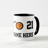 Nummer 21 basketbal mok | (Voorkant rechts)
