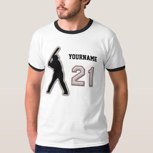 Nummer 21 Hitter Uniform - Koel Baseball Stitches T-shirt (Voorkant)
