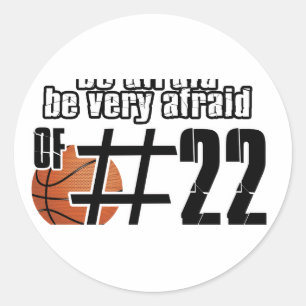 Nummer 22 Basketbal design Ronde Sticker