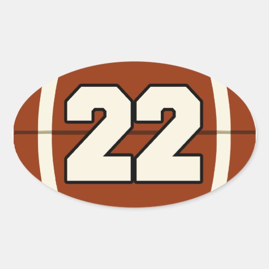 Nummer 22 Football Sticker (Voorkant)
