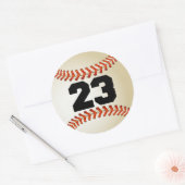 Nummer 23 Baseball Ronde Sticker (Envelop)