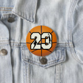 Nummer 23 Basketball Ronde Button 7,6 Cm (In situ)