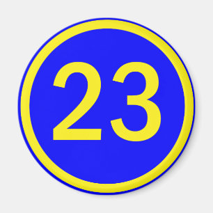 nummer 23 in een cirkel magneet