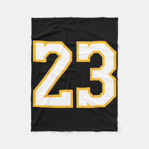 Nummer 23 voor en Byck Bysketbyll Jersey Paarse Fleece Deken