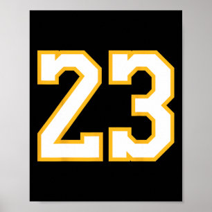 Nummer 23 voor en Byck Bysketbyll Jersey Paarse Poster