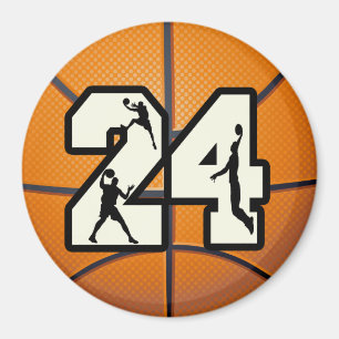 Nummer 24 Basketball Magneet