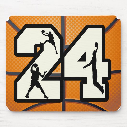 Nummer 24 Basketball Muismat (Voorkant)