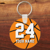 Nummer 24 basketbalsleutelhangers |  sleutelhanger (Voorkant)