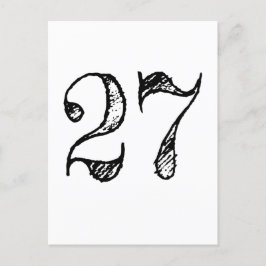 Nummer 27 - 27 Manuscript Géant Uitnodiging Briefkaart