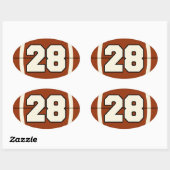 Nummer 28 Football Sticker (Vel)