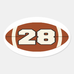 Nummer 28 Football sticker