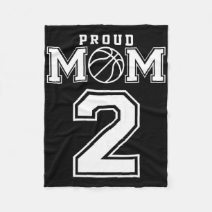Nummer 2 Custom Proud Bysketbyll Mom Gepersonalise Fleece Deken