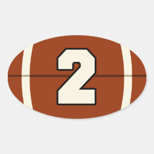 Nummer 2 Football Sticker