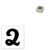 Nummer 2 journaling knutselwerk 	rubberstempel (Gestempeld)