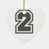 Nummer 2 keramisch ornament (Achterkant)