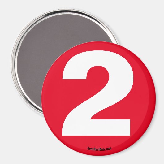 Nummer 2 magneet (Voorkant / Achterkant)