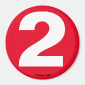 Nummer 2 magneet (Voorkant)