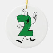 Nummer 2e verjaardag Tshirts en geschenken Keramisch Ornament (Voorkant)