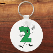 Nummer 2e verjaardag Tshirts en geschenken Sleutelhanger (Voorkant)