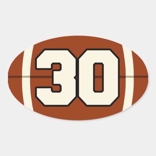 Nummer 30 Football Sticker (Voorkant)