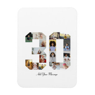 Nummer 30 Fotocollage Magneet