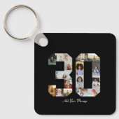 Nummer 30 Fotocollage Sleutelhanger (Voorkant)