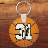 Nummer 31 Basketball Sleutelhanger (Voorkant)