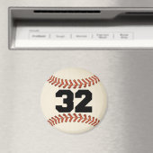 Nummer 32 Honkbal Magneet (Insitu (Vaatwasser))