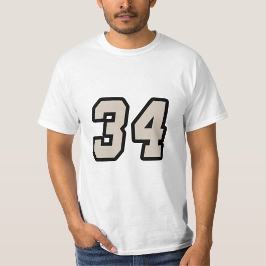 Nummer 34 34 t-shirt (Voorkant)
