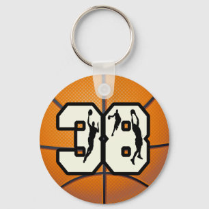 Nummer 38 Basketball Sleutelhanger