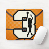 Nummer 3 Basketball en Player Muismat (Met muis)