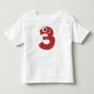 Nummer 3 Giraffe ontwerp Peuter Tee Shirt