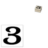 Nummer 3 Rubber Art Stempel (Gestempeld)