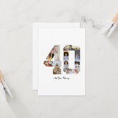 Nummer 40 Fotocollage Kaart (Voorkant / Achterkant in situ)