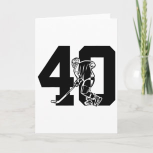 Nummer 40 Jaar IJshockey 40ste Verjaardag Kaart