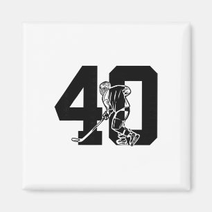 Nummer 40 Jaar IJshockey 40ste Verjaardag Magneet